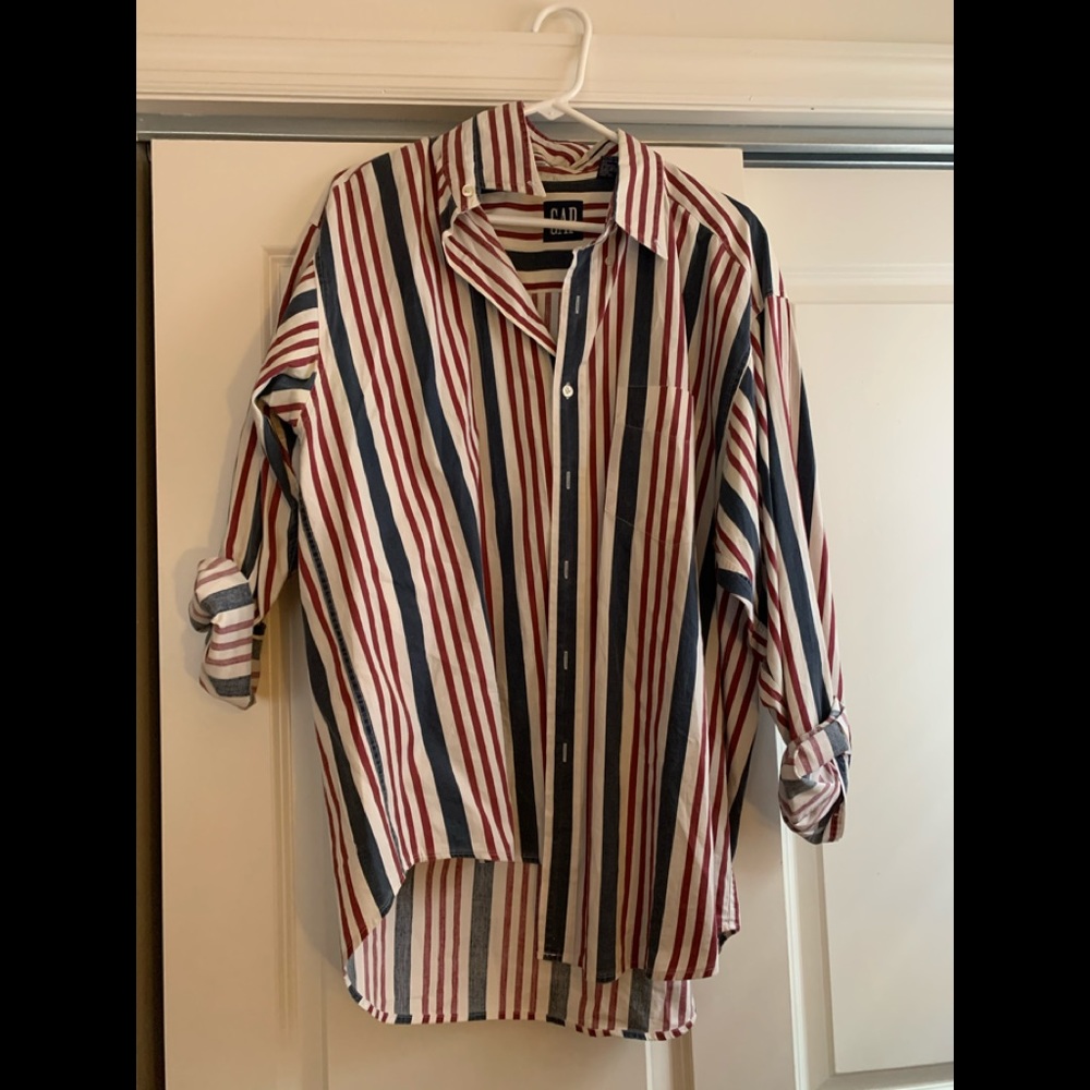 Gap Striped Long Sleeve Button Down